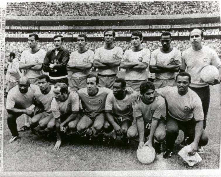 Messico 1970. finale Brasile Italia. la formazione del Brasile